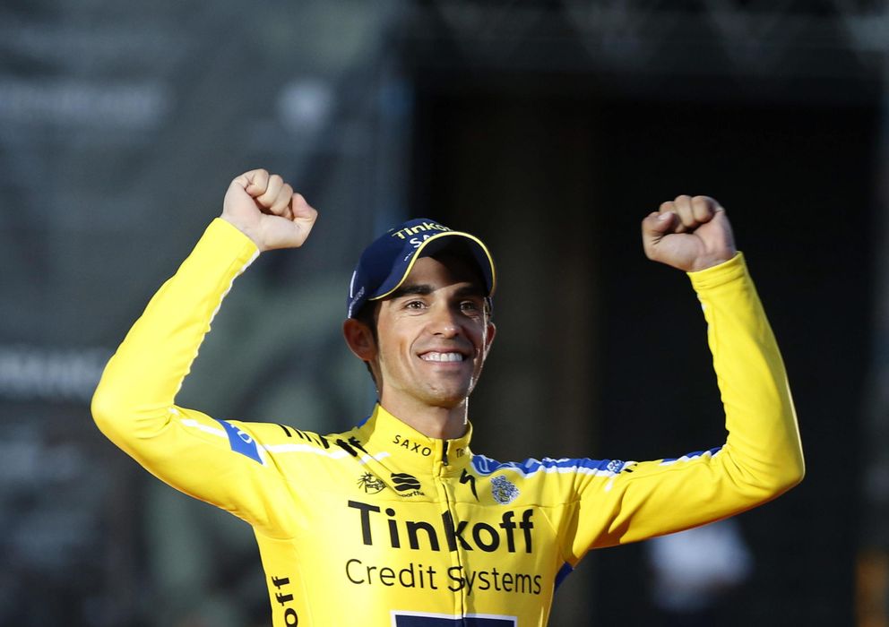 Foto: El pinteño ganó en Santiago su tercera Vuelta a España (EFE)