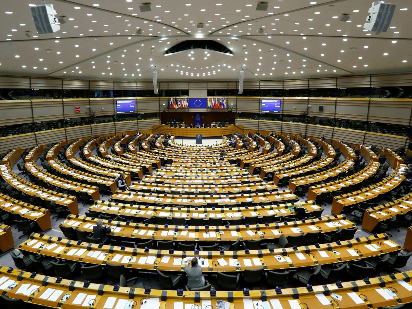Plenario del Parlamento Europeo en Bruselas. (EFE)
