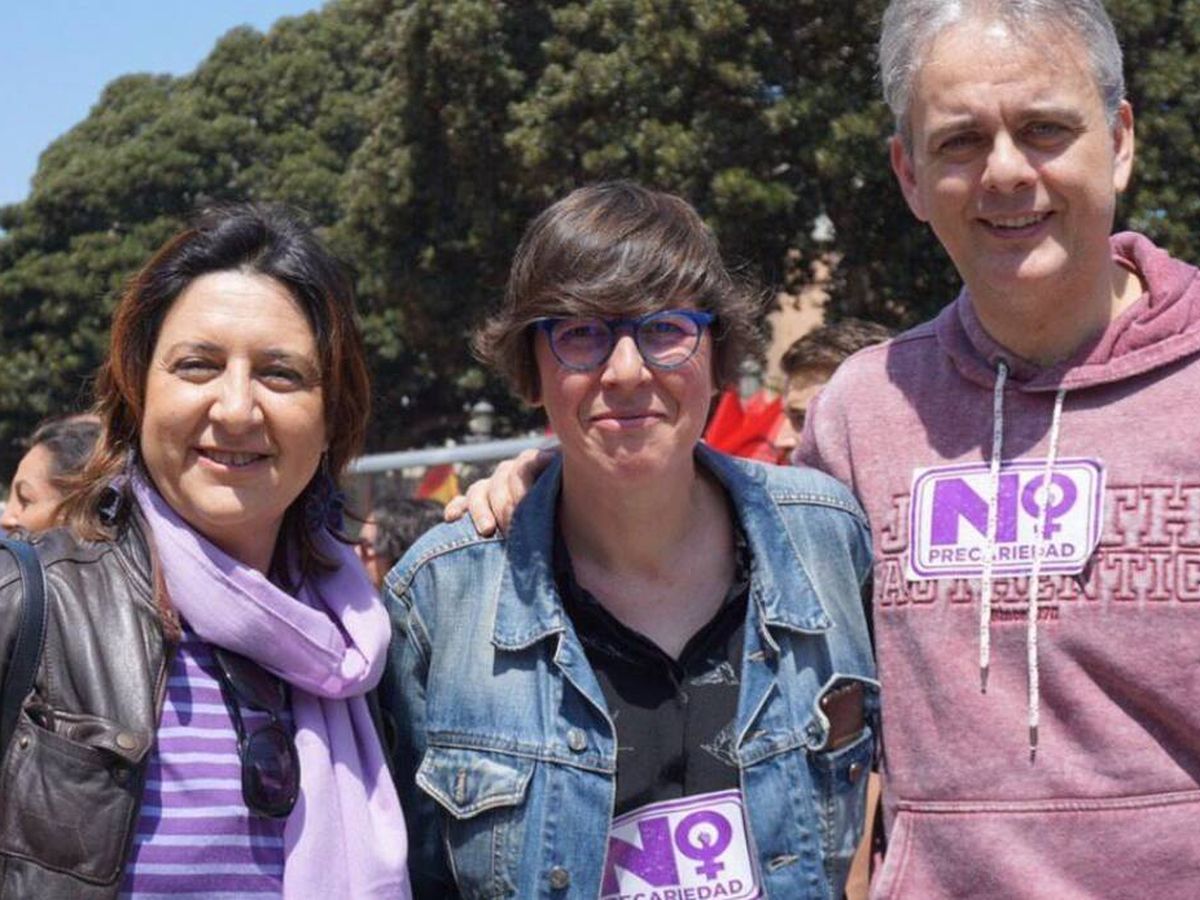 Foto: Rosa Pérez-Garijo (EU), Pilar Lima y Héctor Illueca (Podemos). 