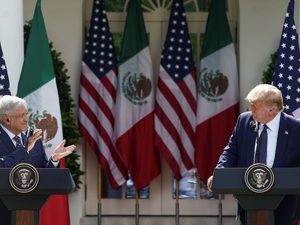 Foto: Trump y López Obrador, en la Casa Blanca. (Reuters)
