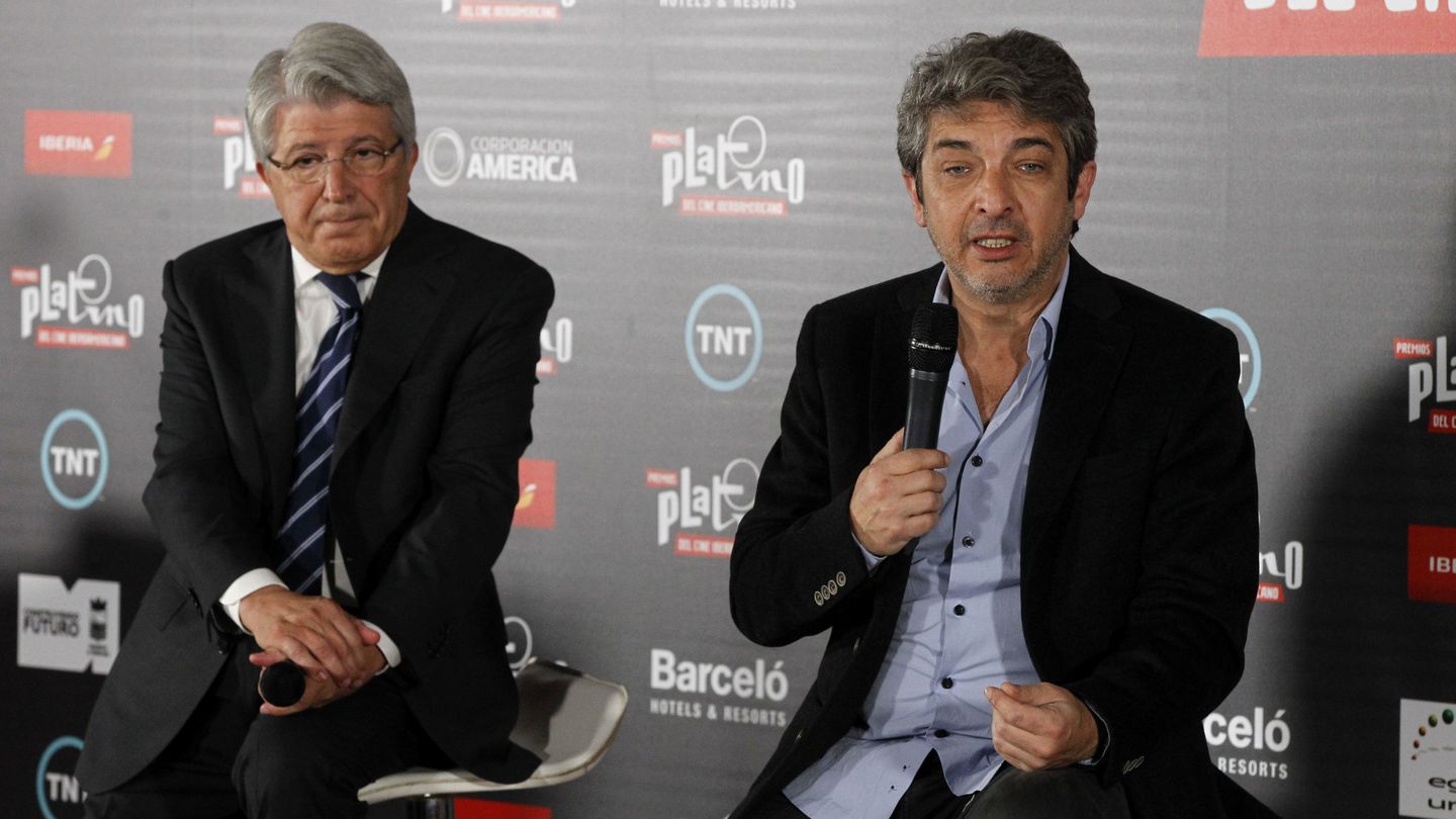 Enrique Cerezo y Ricardo Darín en la presentación de los Premios Platino (Efe)