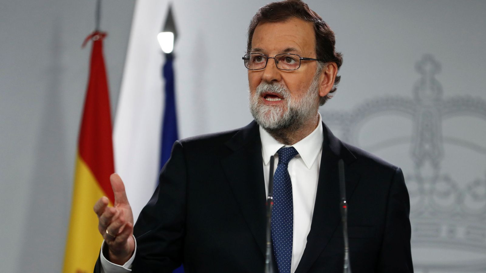 Foto: El presidente del Gobierno, Mariano Rajoy, durante su comparecencia. (Reuters)