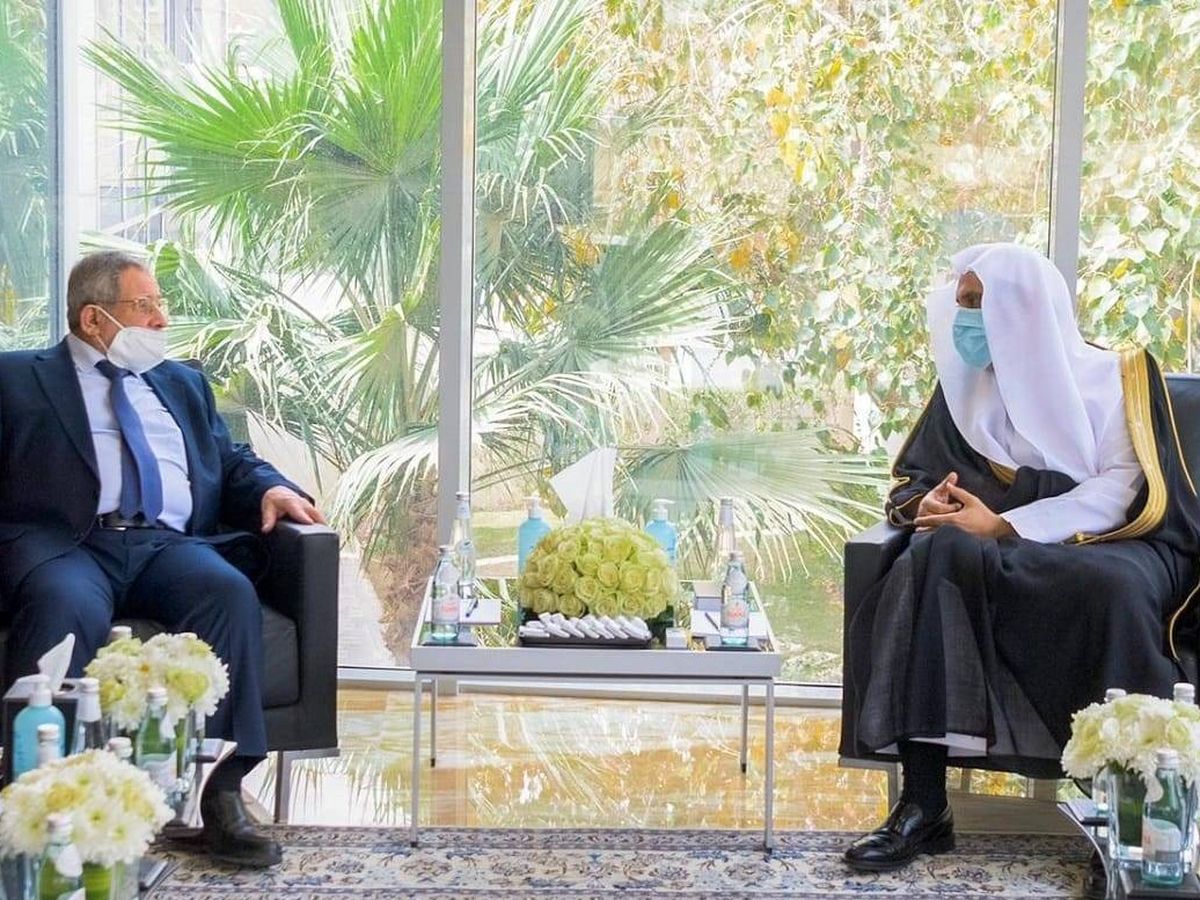 Foto: El secretario general de la Liga Mundial Musulmana y el presidente de la Liga Islámica en España. (LMM)