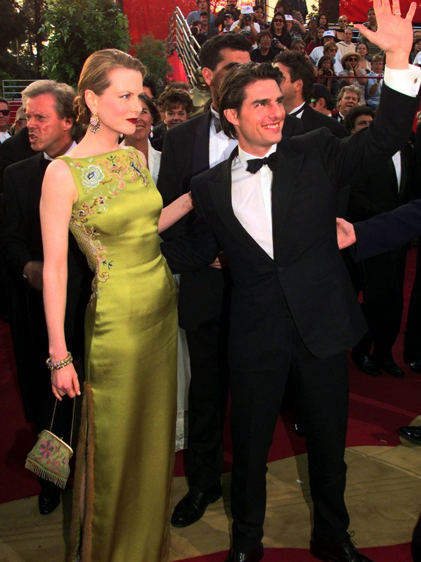Nicole Kidman y Tom Cruise en los Premios Oscar de 1997, en una imagen de archivo. (Getty)