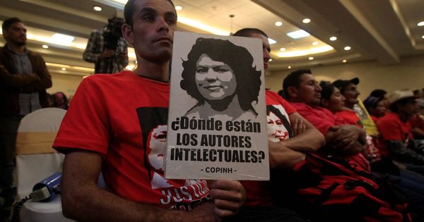 Foto: Imagen de una conferencia de prensa para ofrecer detalles sobre el asesinato de Berta Cáceres, en Tegucigalpa, Honduras. (Reuters)