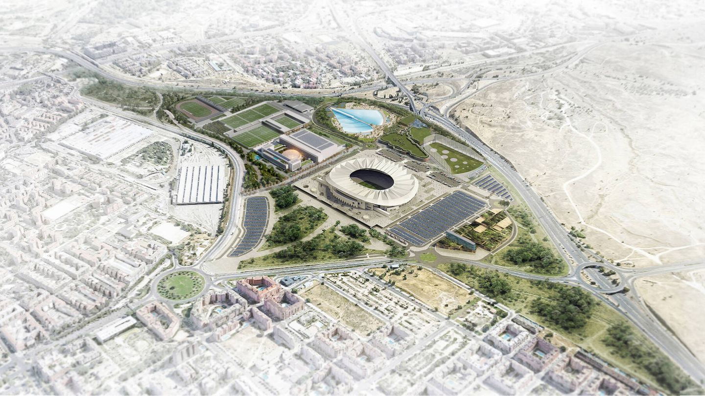 El complejo estará integrado dentro del Bosque Metropolitano. (Atlético de Madrid)