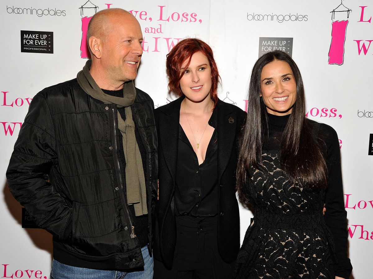 Foto: Rumer Willis junto a sus padres, Bruce Willis y Demi Moore. (Getty/Joe Corrigan)