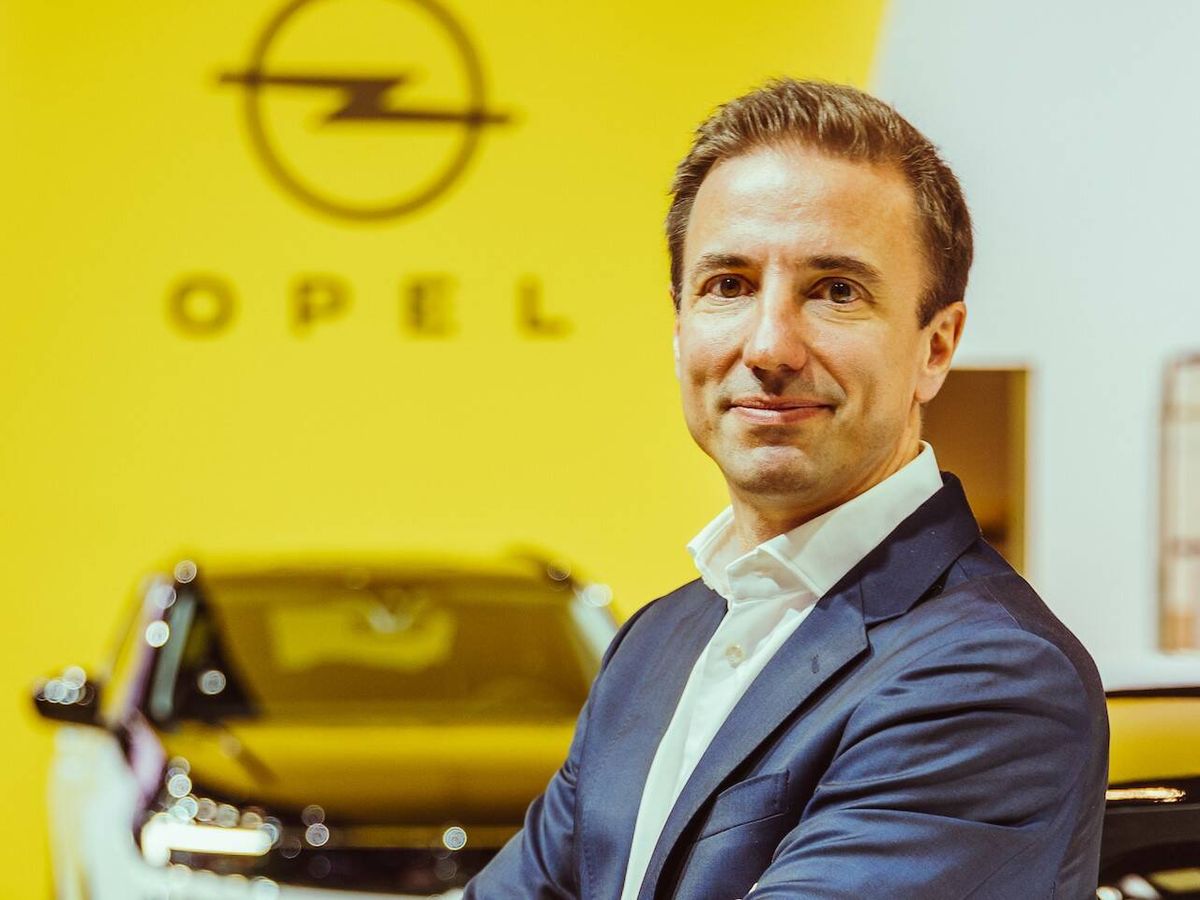 Foto: Florian Huettl, CEO de Opel, en el reciente Salón de Bruselas. (Frederik Herregods)