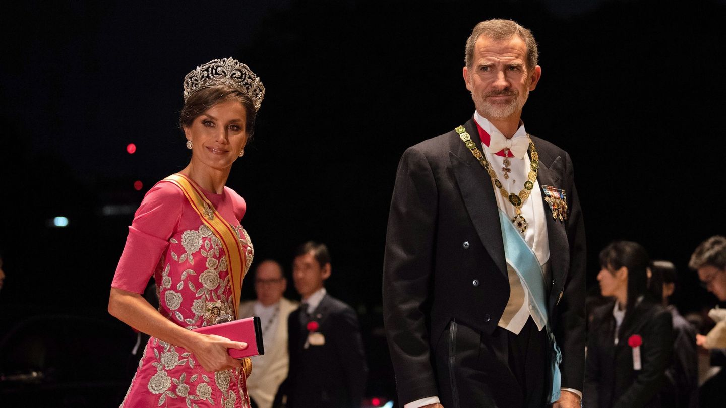 La reina Letizia y el rey Felipe, en Japón. (EFE/Pool/Emmanuel Deletree)
