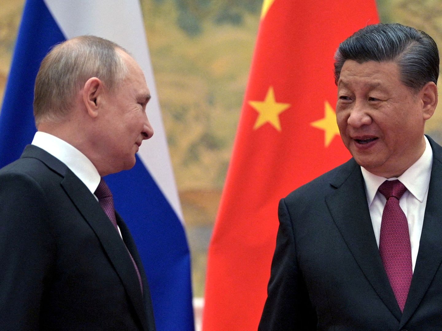 El presidente ruso, Vladímir Putin, junto con el presidente chino, Xi Jinping. (Reuters)