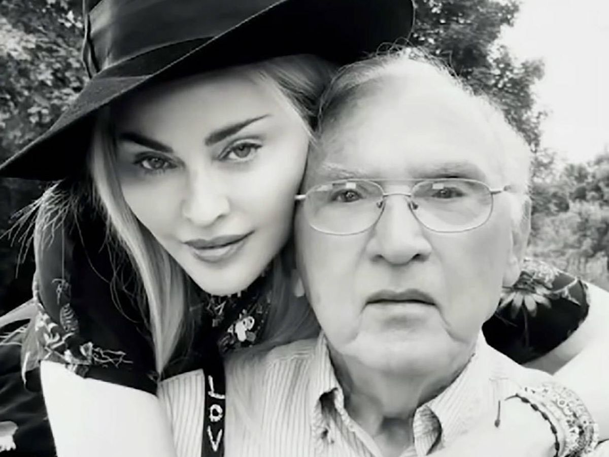 Foto:  Madonna, junto a su padre Silvio. (Instagram @madonna)