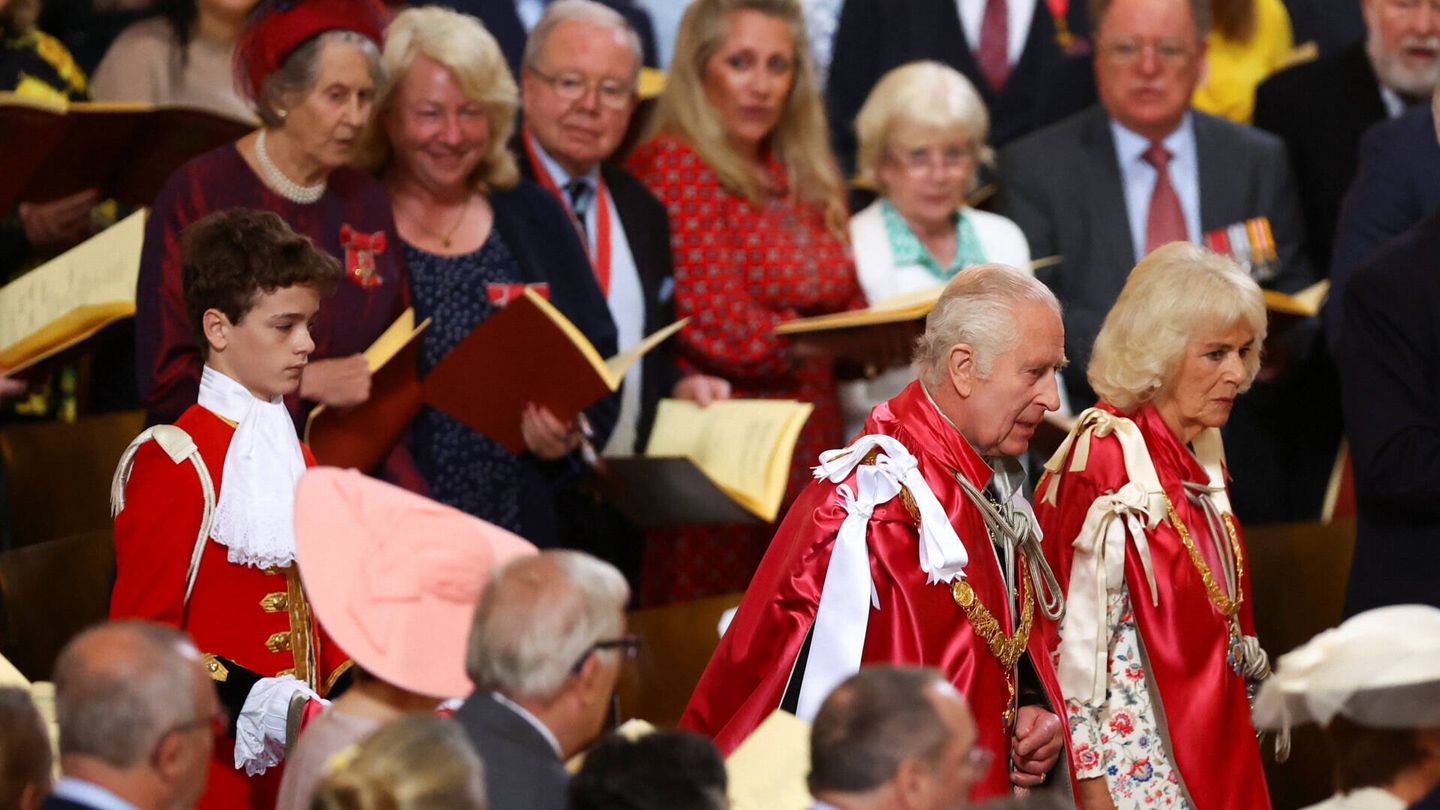 Carlos III y Camila Parker Bowles presiden el servicio religioso en honor a la Orden del Imperio Británico en la Catedral de San Pablo en Londres. (Gtres)