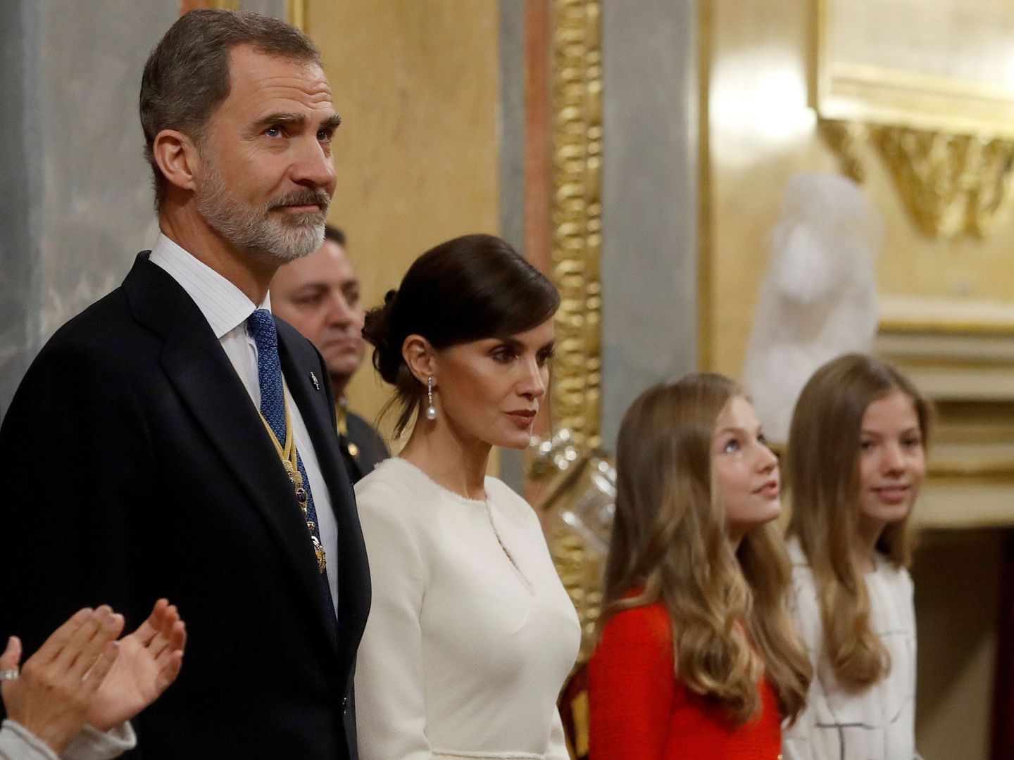 El rey Felipe VI, la reina Letizia, la princesa Leonor y la infanta Sofía. (EFE)