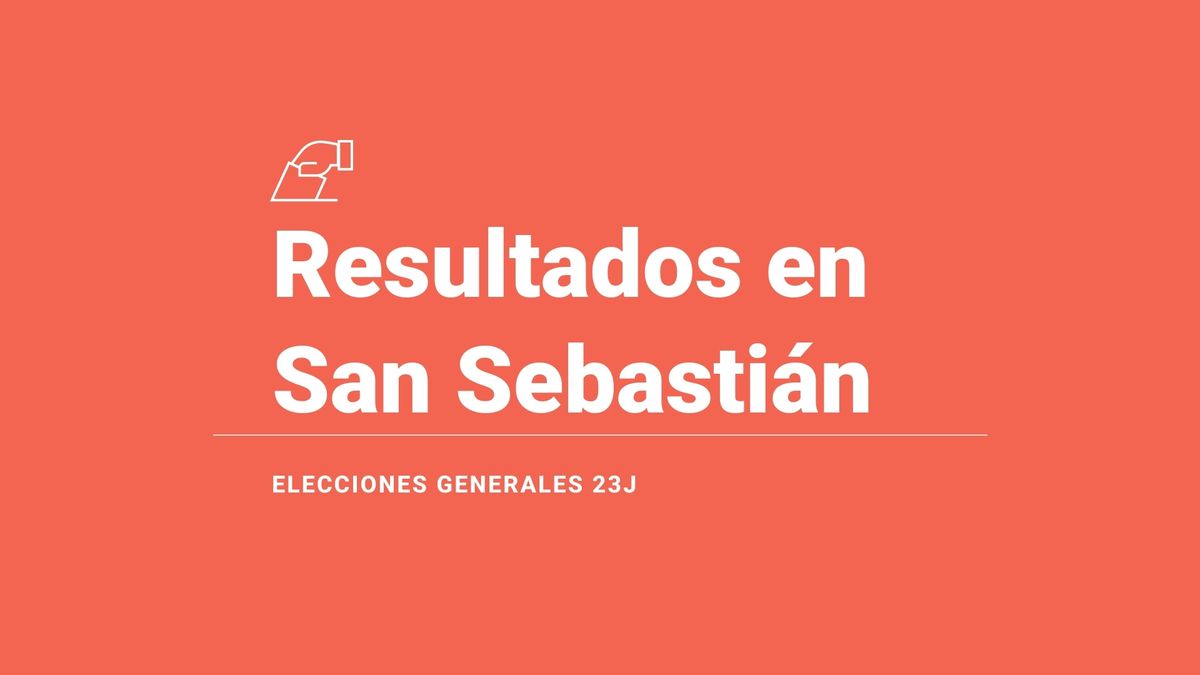 Resultados y escrutinio en San Sebastián de las elecciones generales 2023, última hora: el PSE-EE (PSOE), el partido más votado