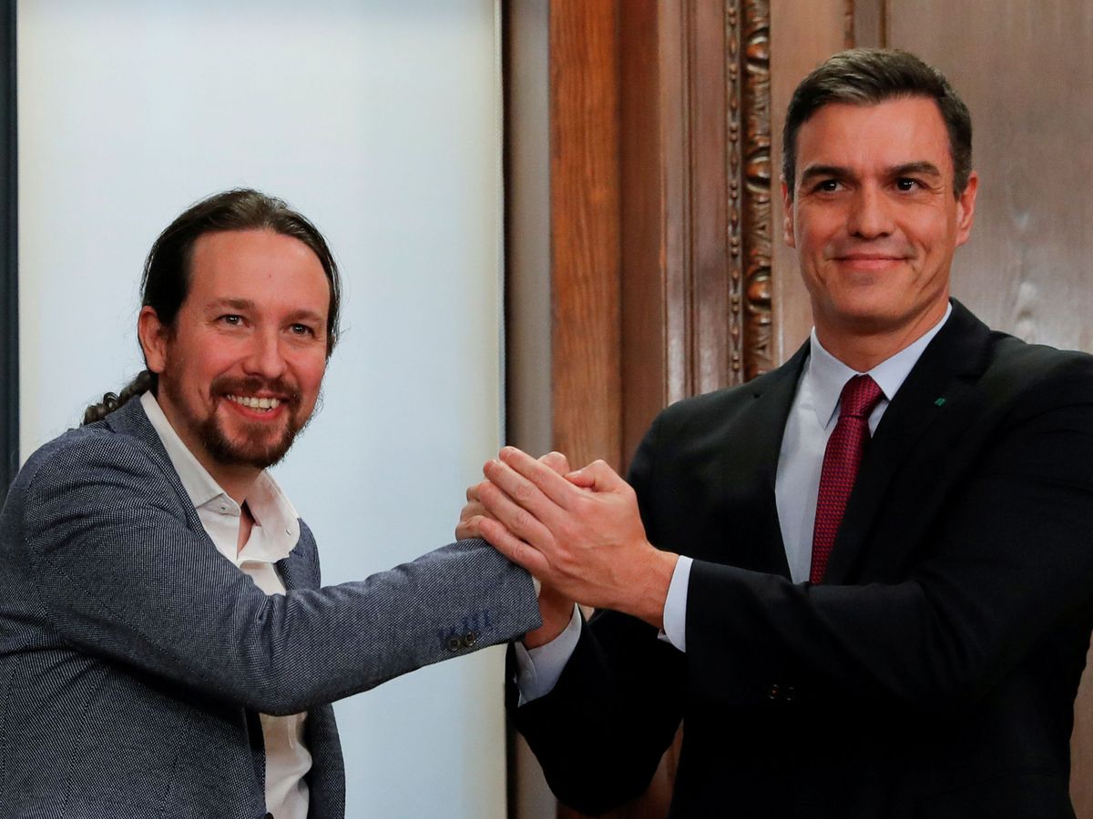 Foto: Pablo Iglesias y Pedro Sánchez. (Reuters)