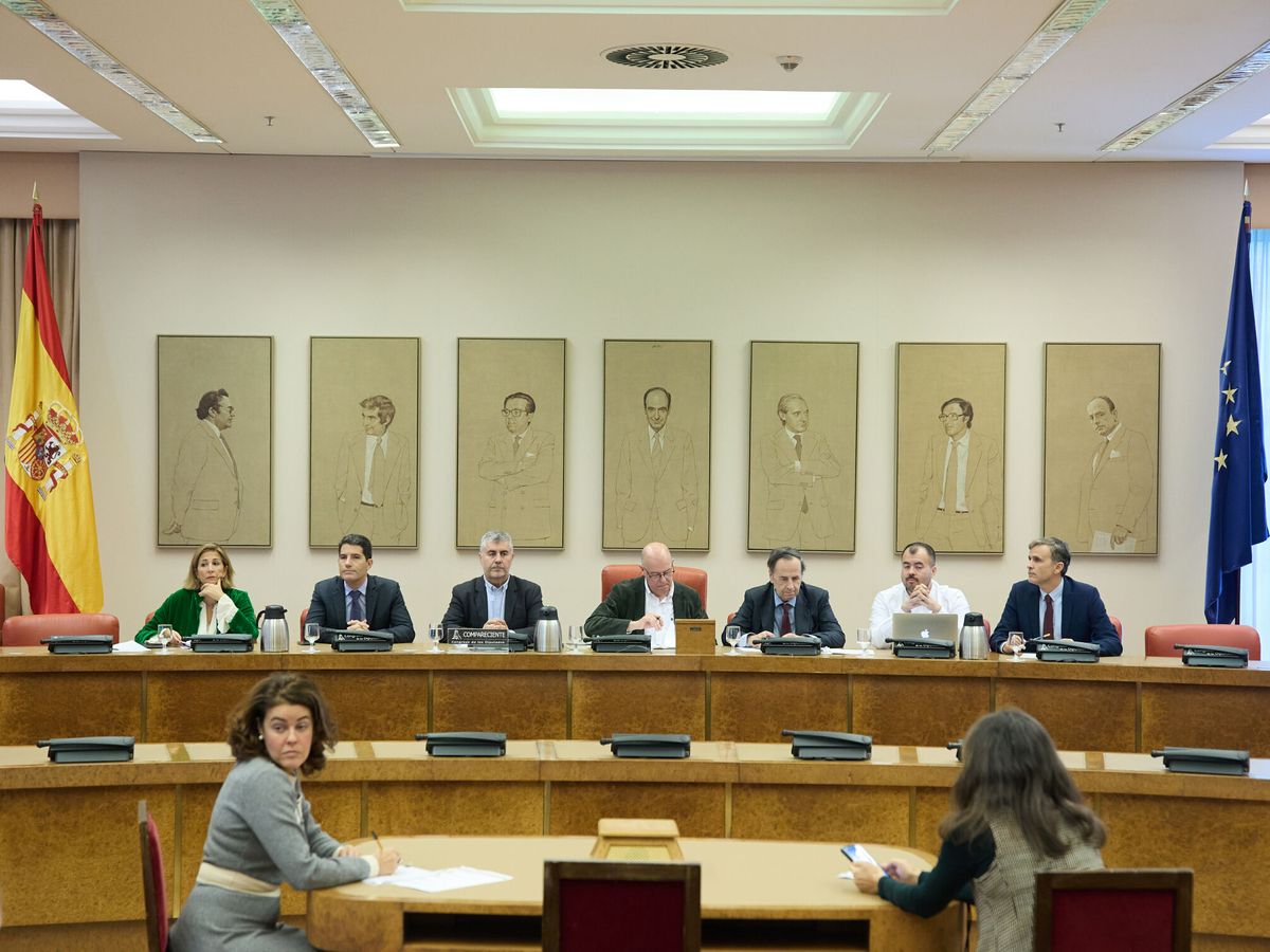 Foto: Comisión Constitucional del Congreso, con Manuel Fernández-Fontecha (tercero por la derecha). (Europa Press/Jesús Hellín)