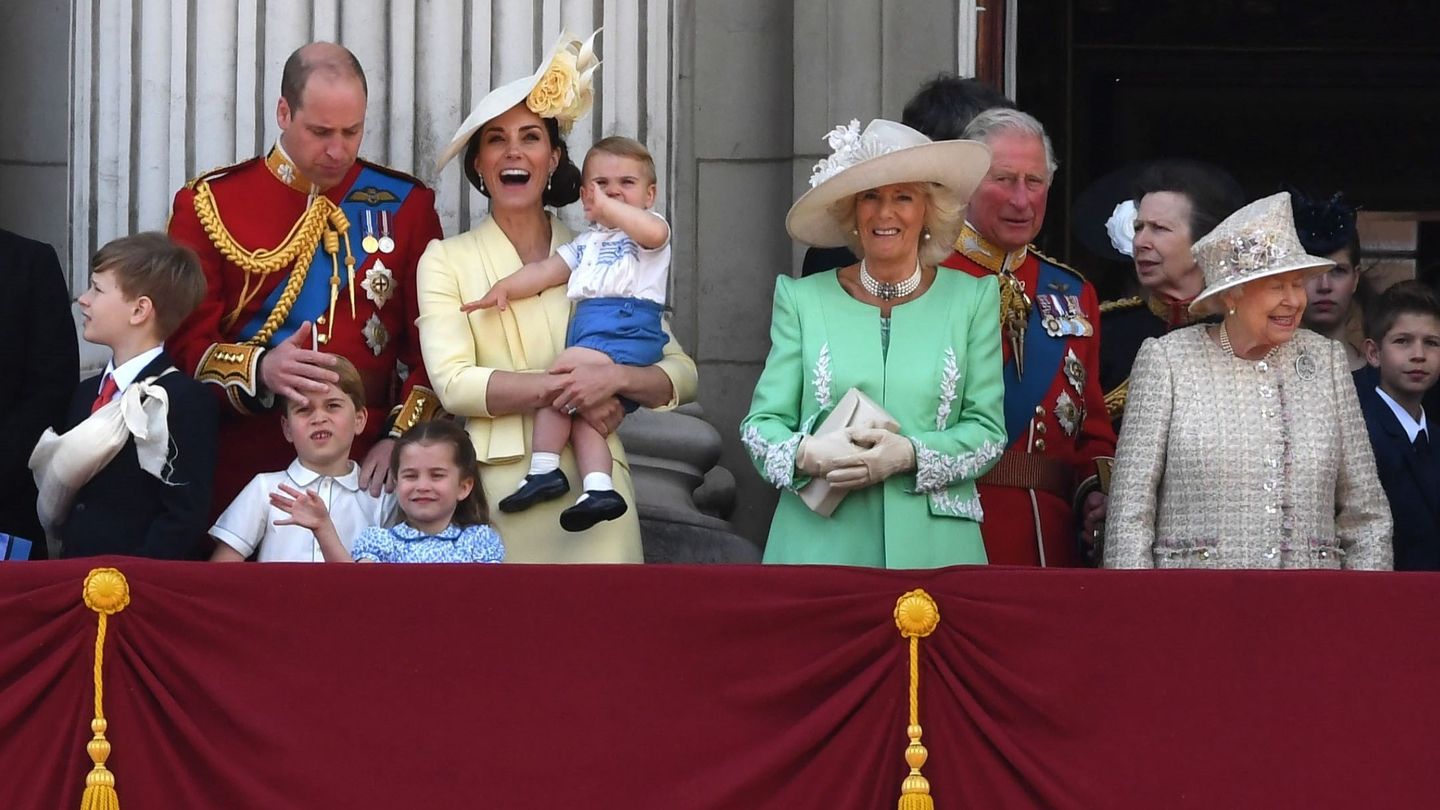 La familia real británica durante el Trooping the Colour 2019. (EFE)