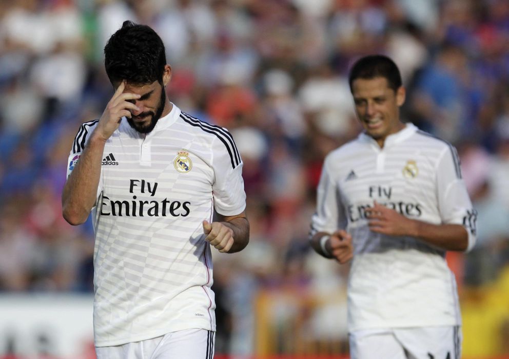 Foto: Isco celebra el gol marcado en el Ciutat de Valencia (Reuters)