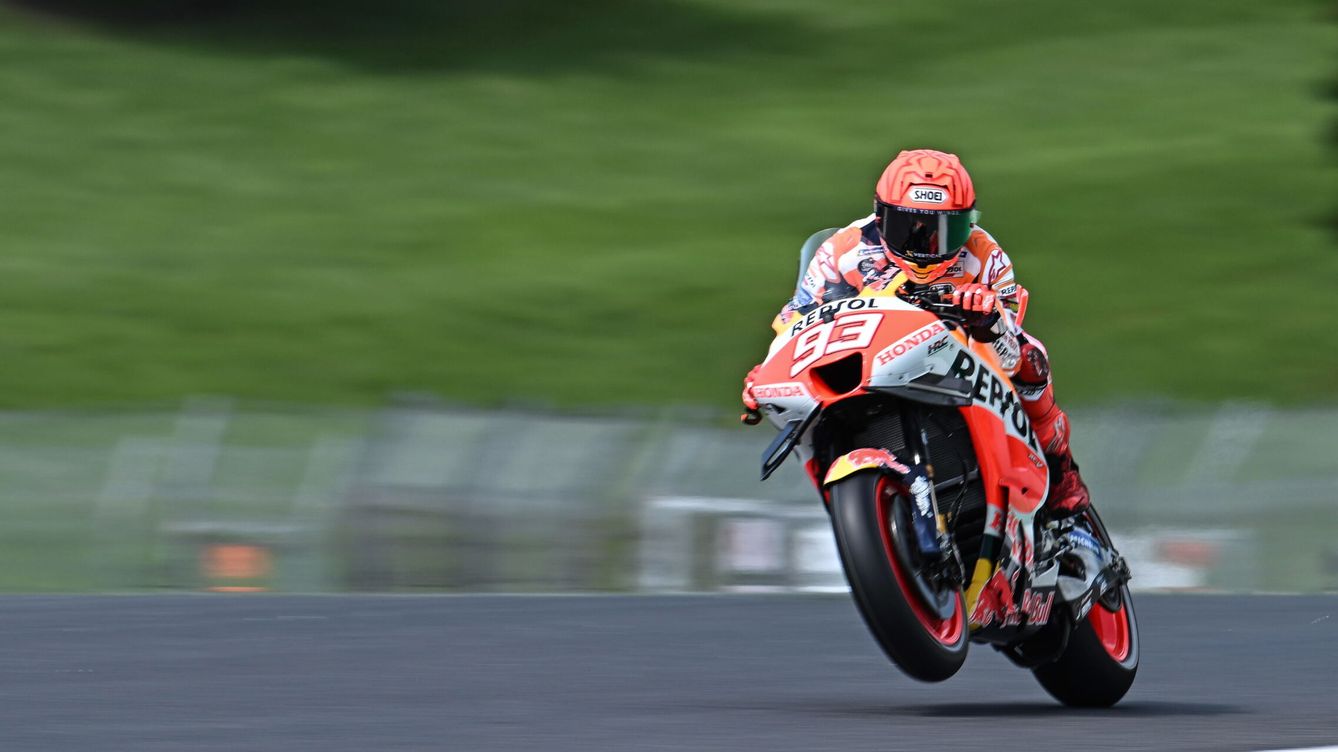 Foto: Scarperia (Italy), 09 06 2023.- Spanish rider Marc Marquez of Repsol Honda Team in action during the free practice session of the Motorcycling Grand Prix of Italy at the Mugello circuit in Scarperia, Italy, 09 June 2023. The 2023 Motorcycling Grand Prix 