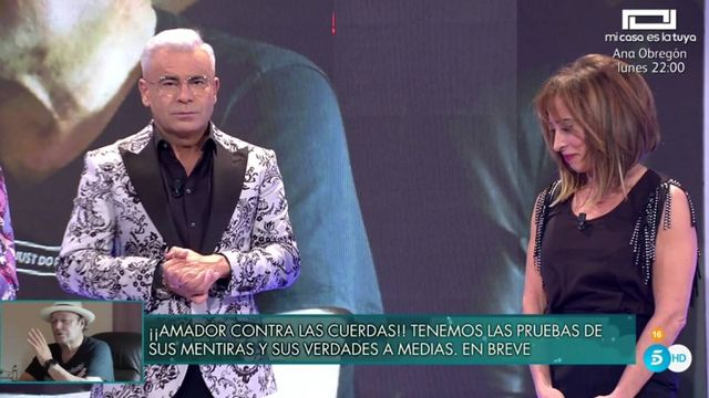 Jorge Javier y María Patiño. (Telecinco).