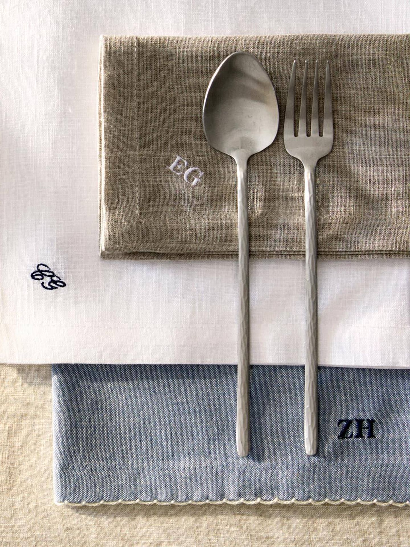 Las nuevas servilletas personalizables de Zara Home. (Cortesía)