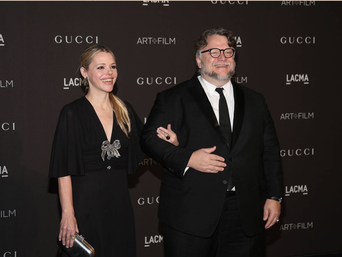 Foto: Kim Morgan y Guillermo del Toro, en una imagen de 2018. (Jesse Grant/Getty)