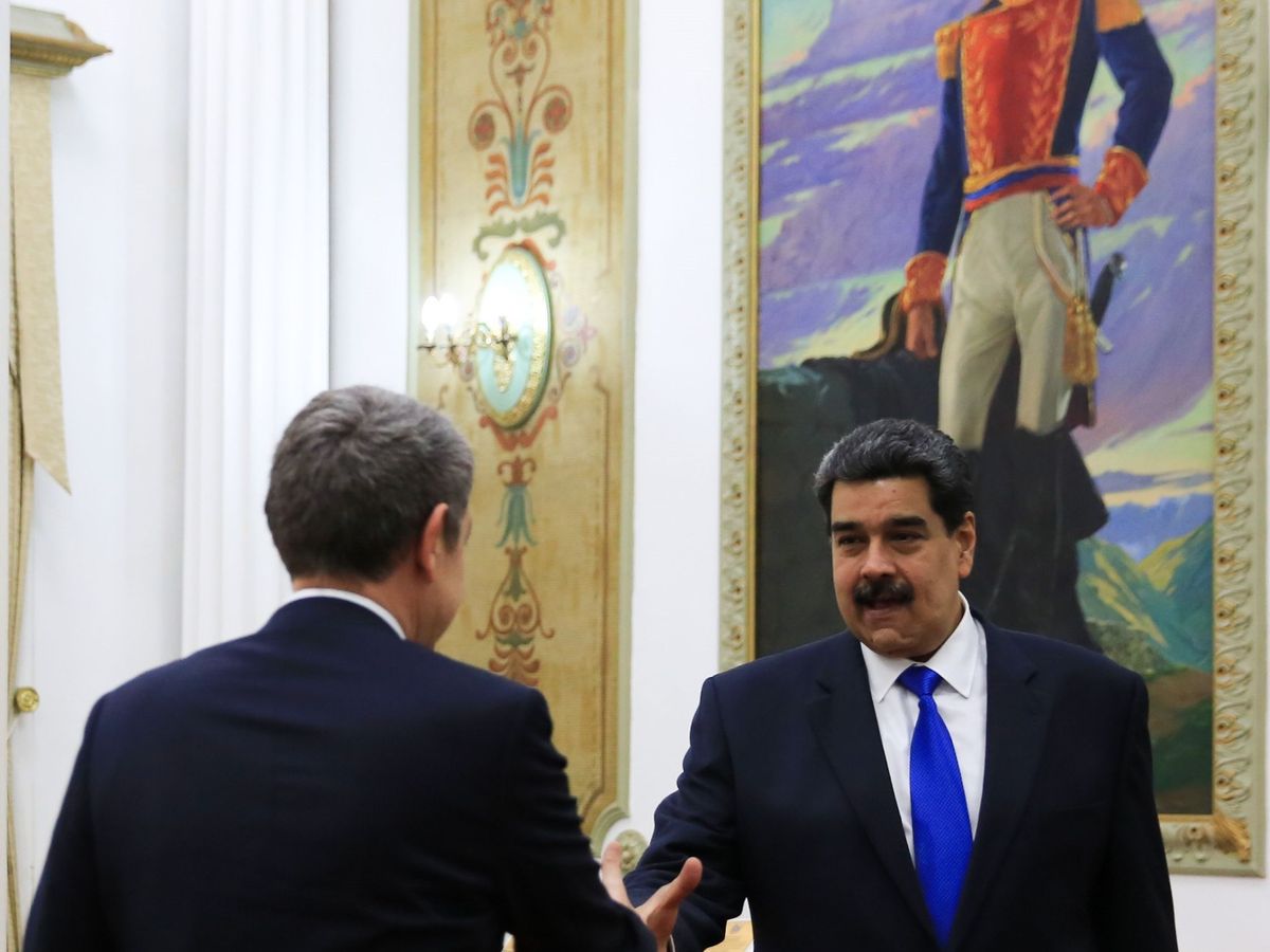 Foto: Nicolás Maduro, presidente de Venezuela, recibe al expresidente español José Luis Rodríguez Zapatero. (EFE)