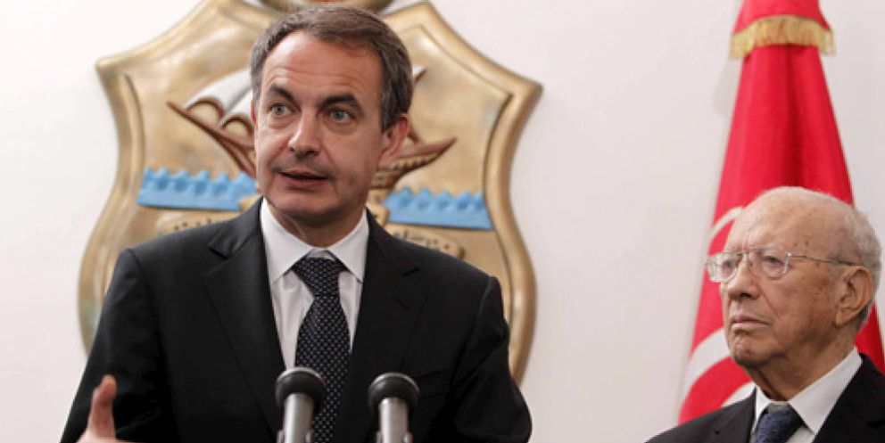Foto: Zapatero fracasa en su intento de captar la atención internacional en Túnez