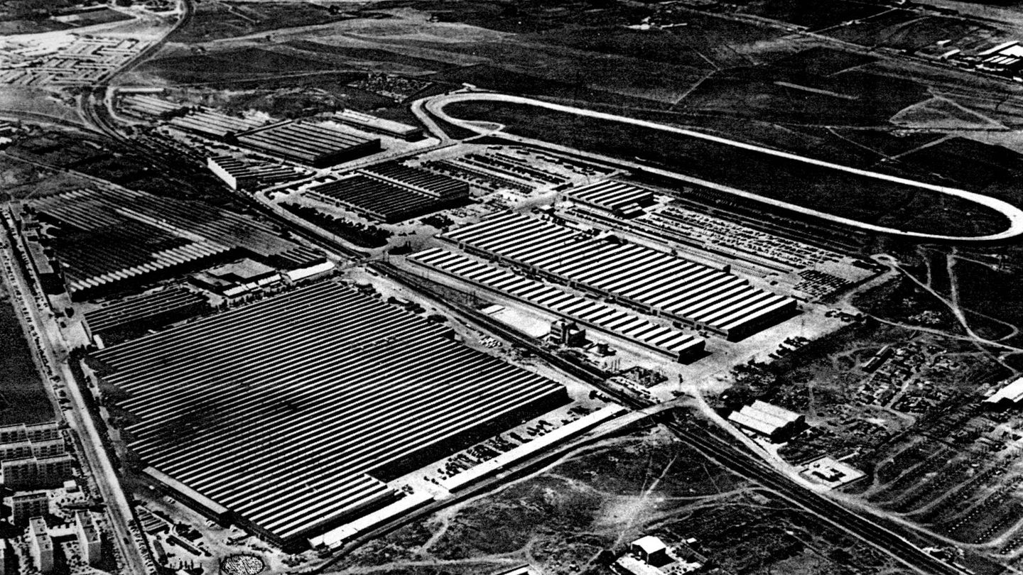Vista aérea de la factoría de Barreiros Diésel en Villaverde, Madrid. (Fundación Eduardo Barreiros)