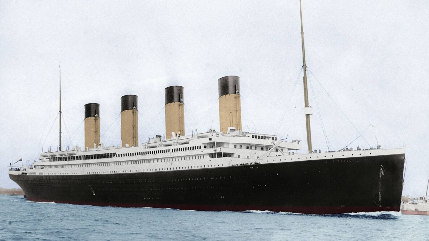 El Titanic cerca de Southampton. (Wikimedia)