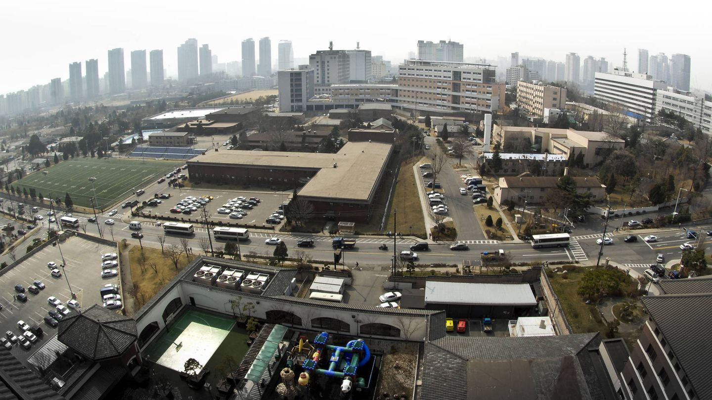 Vista aérea del complejo militar de Yongsan (Fuente: Ejército de EEUU)