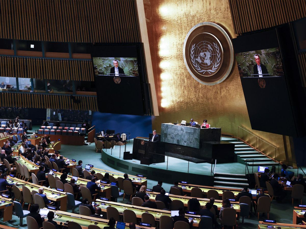 Foto: Asamblea General de las Naciones Unidas. (EFE/EPA/Jason Szenes) 