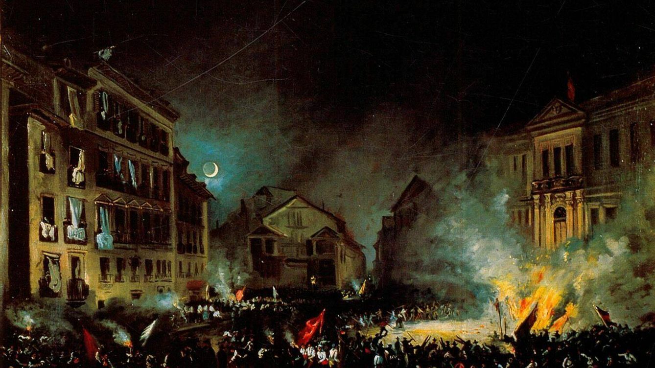 Foto: La Revolución en Madrid de 1854.