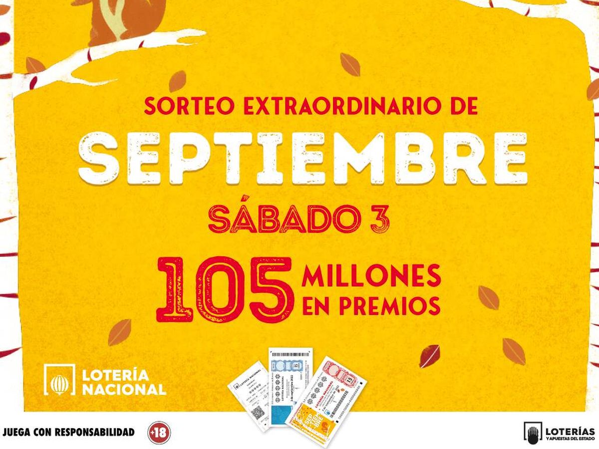 Foto: Sorteo Extraordinario de Septiembre de la Lotería Nacional 2022: horario y dónde ver (Loterías del Estado)
