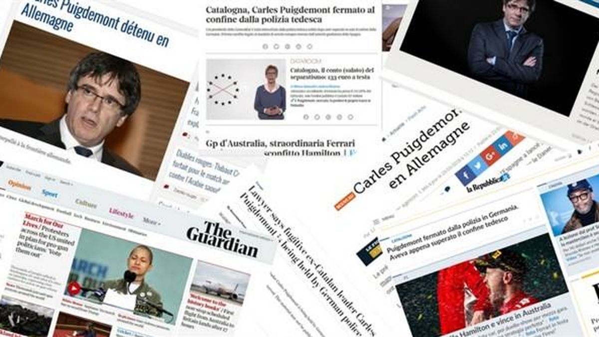 Así está tratando la prensa extranjera la detención de Puigdemont en Alemania