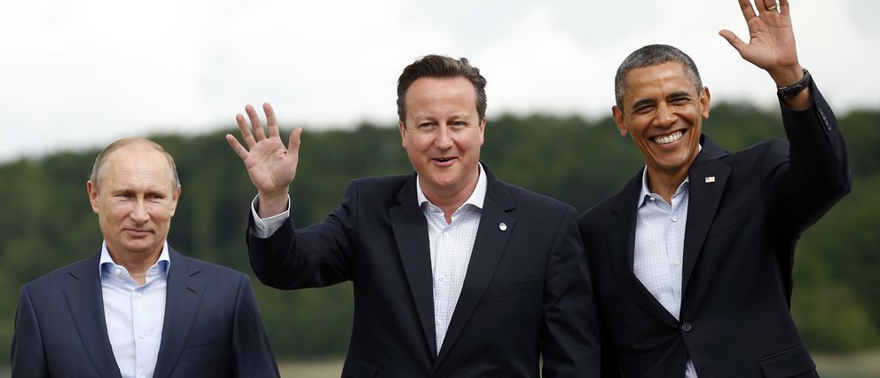 Vladimir Putin, David Cameron y Barack Obama, ejemplos de 'smart casual'. (Reuters)