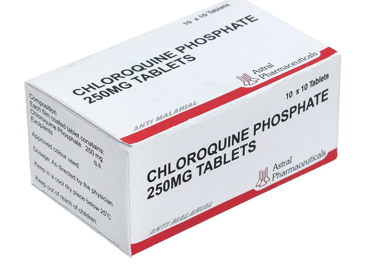Foto: Una caja de cloroquina, comercializada como antipalúdico. (Astral)
