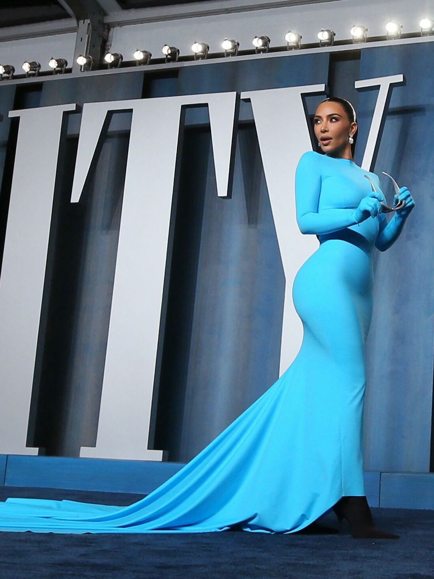 Kim Kardashian, en la fiesta organizada por 'Vanity Fair'. (Reuters/Danny Moloshok)