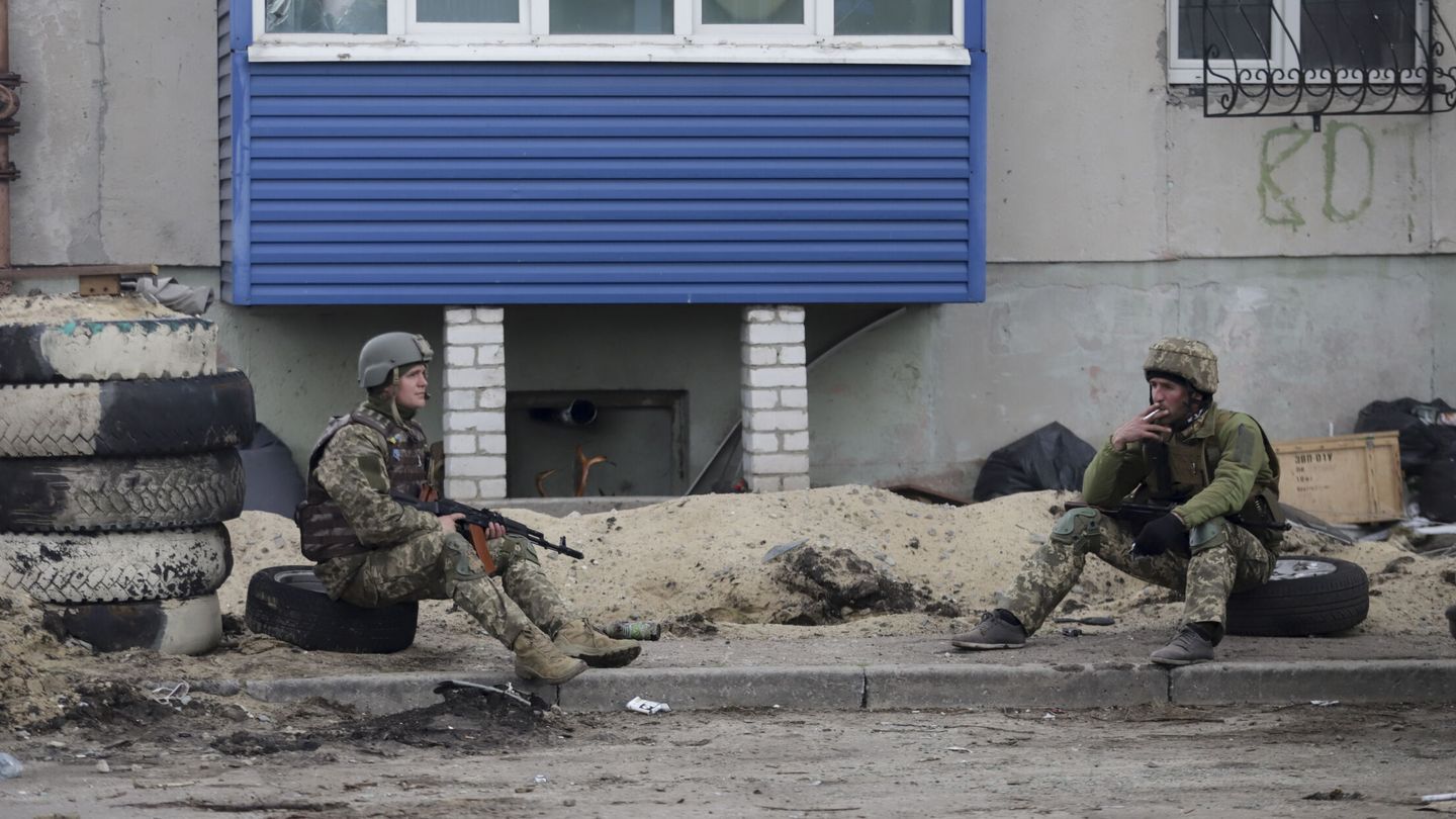 Soldados ucranianos en Severodonetsk en abril. (EFE/STR)