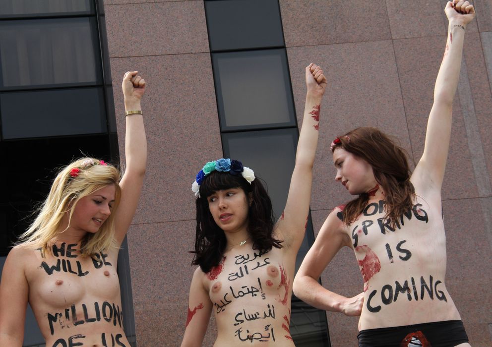 Foto: Las FEMEN combinan características del activismo clásico con la creación de nuevos arquetipos. (Corbis)