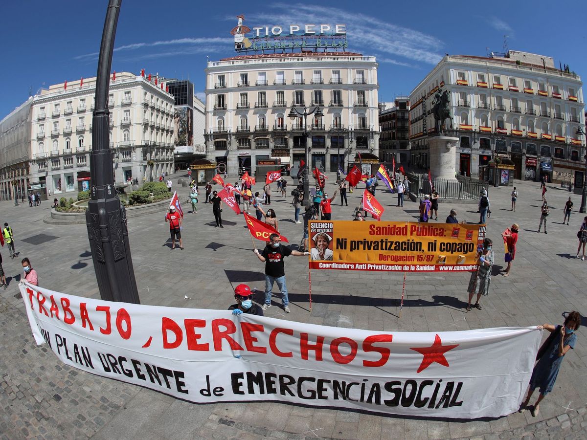 Foto: Concentración del Partido Comunista de los Pueblos de España. (EFE)