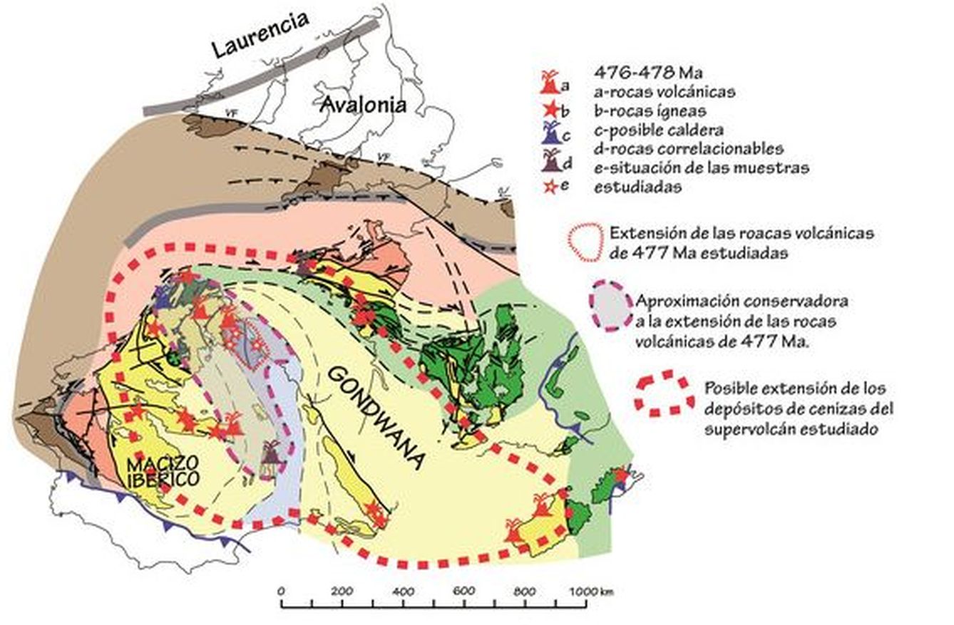 Extensión de las cenizas volcánicas según los tres escenarios. / G. Gutiérrez Alonso