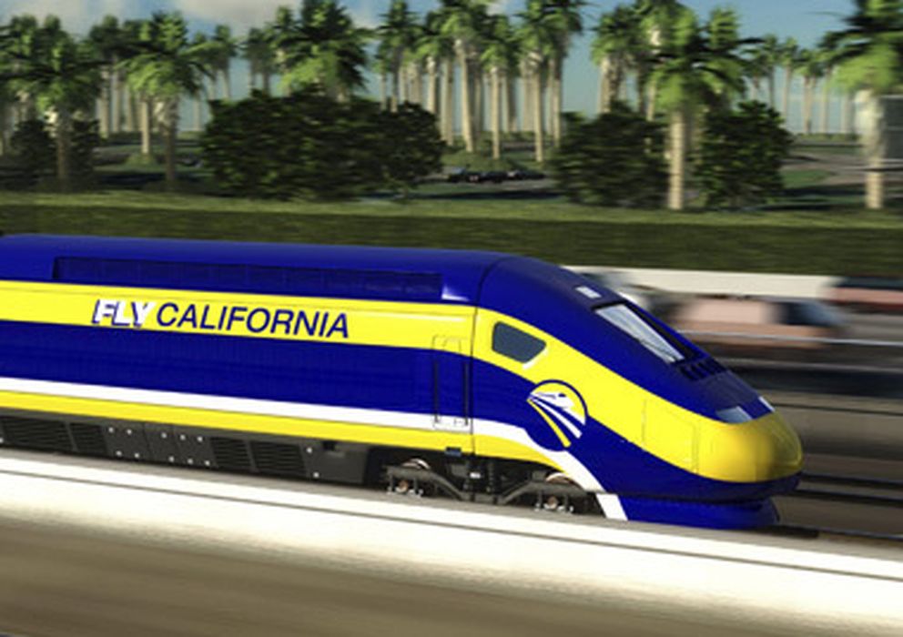 Foto: Recreación de la futura línea ferroviaria de alta velocidad de California