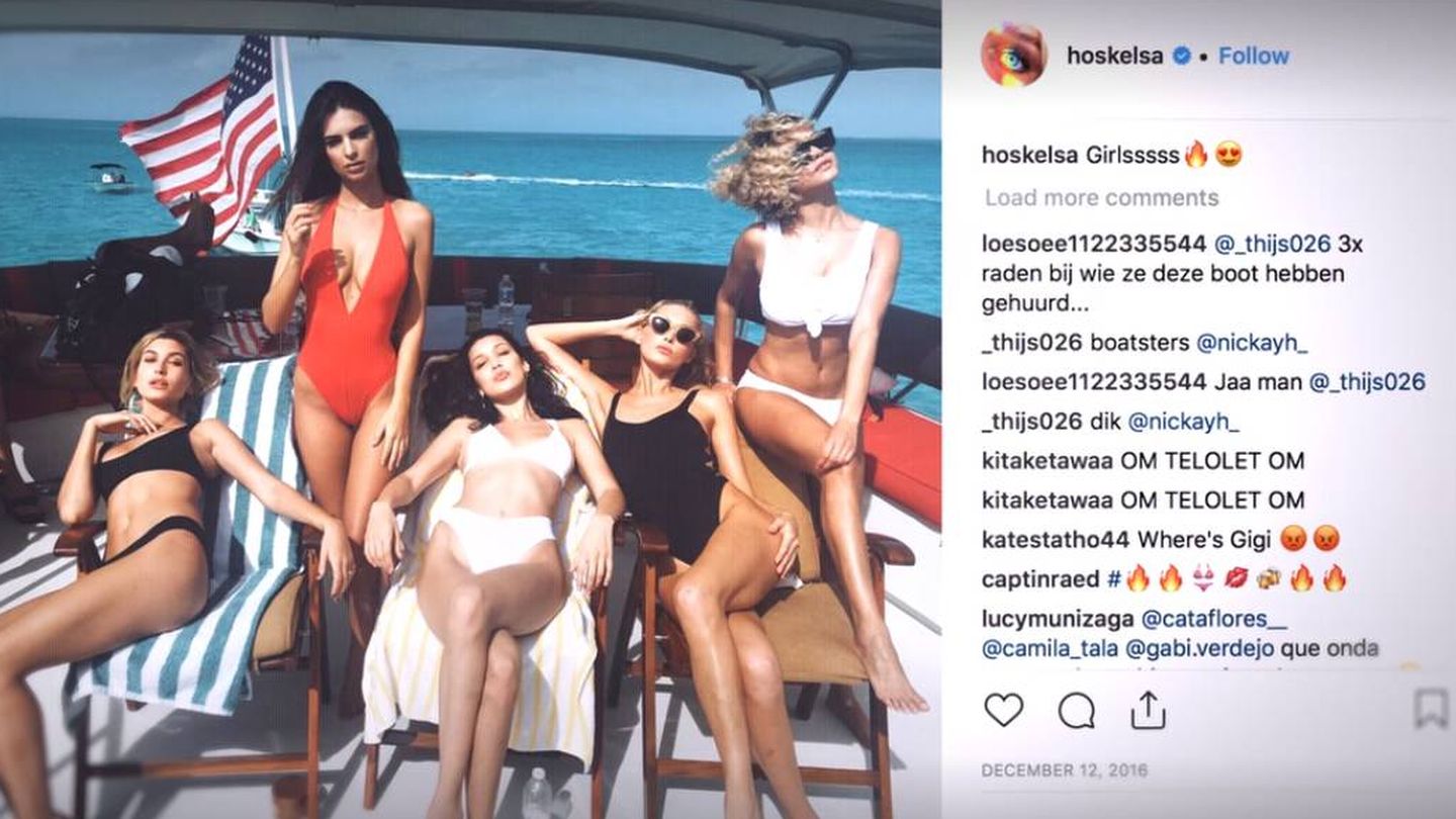 Un post de Instagram de la modelo Elsa Hosk promocionando el festival inexistente. (Instagram)