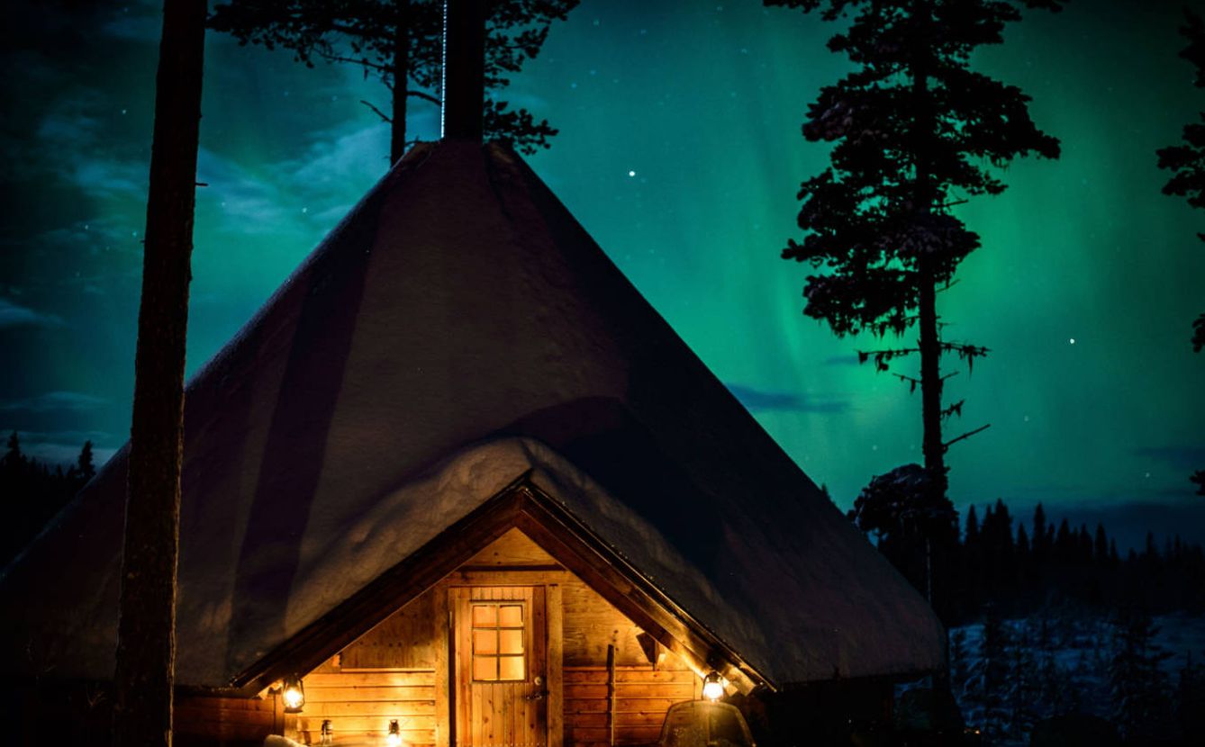 Aurora boreal en Suecia.