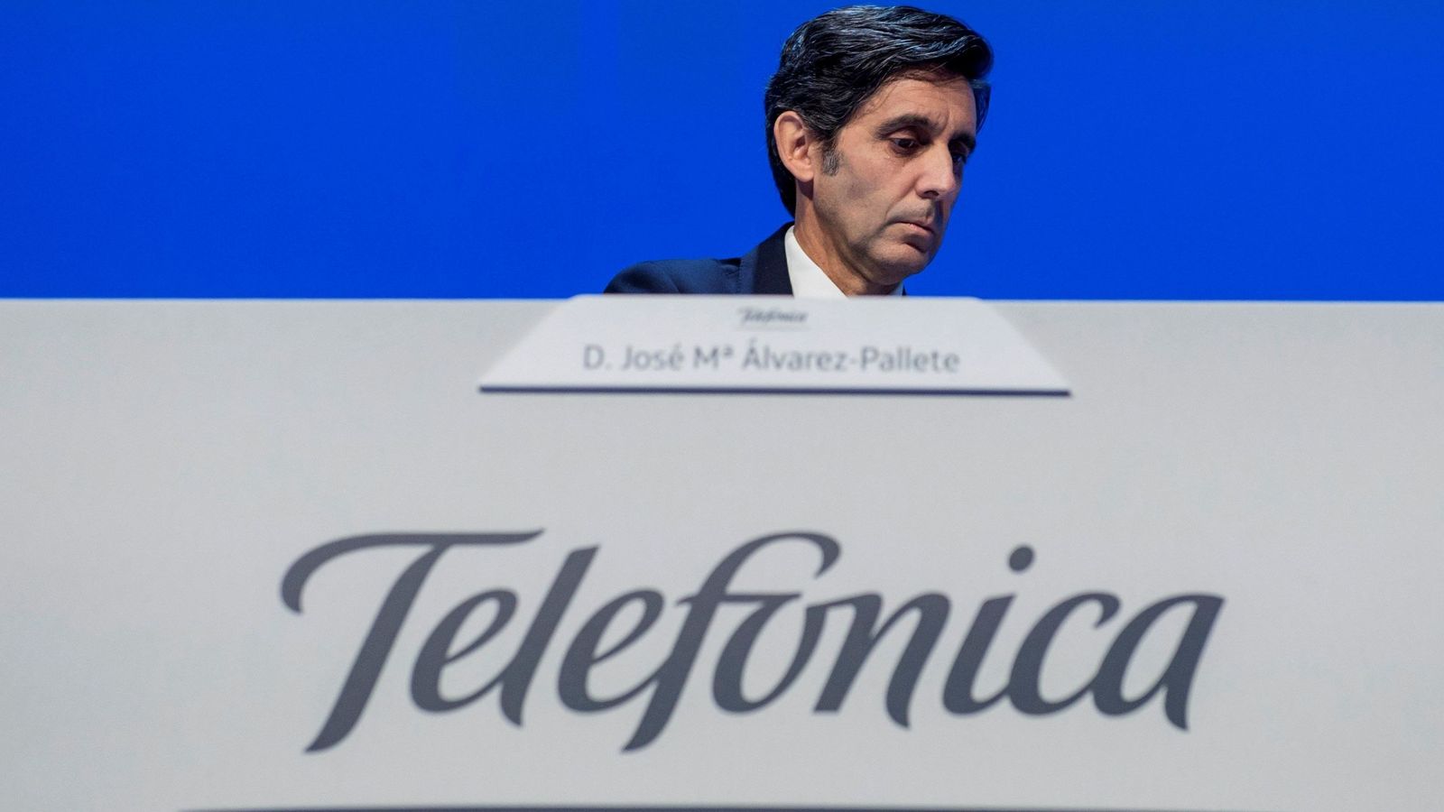 Foto: El presidente de Telefónica, José María Álvarez-Pallete, en un acto de la compañía. (EFE)