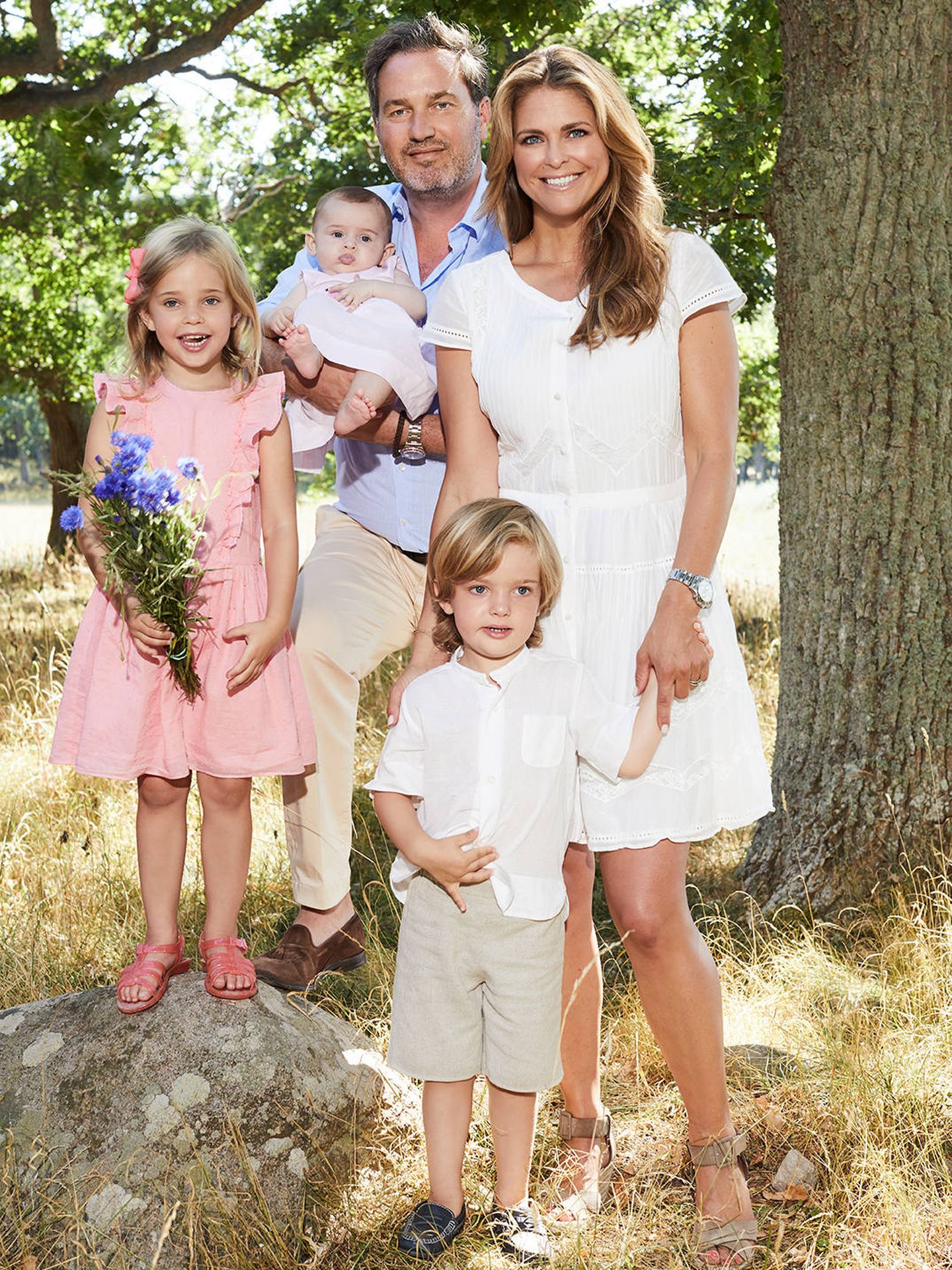 Chris y Magdalena con sus tres hijos. (Kungahuset)