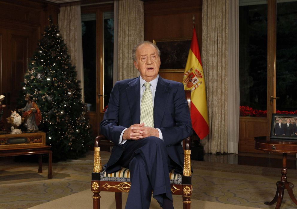 Foto: El Rey Juan Carlos durante el tradicional mensaje de Navidad (Efe)