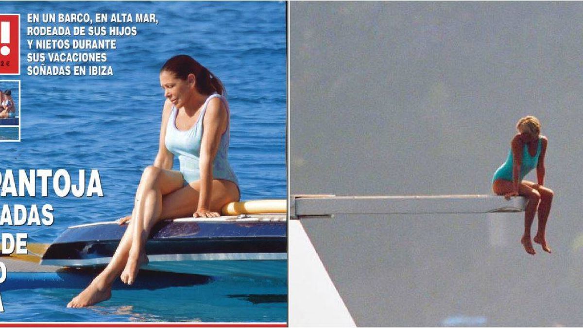 Isabel Pantoja se marca un 'Lady Di' con su foto en bañador