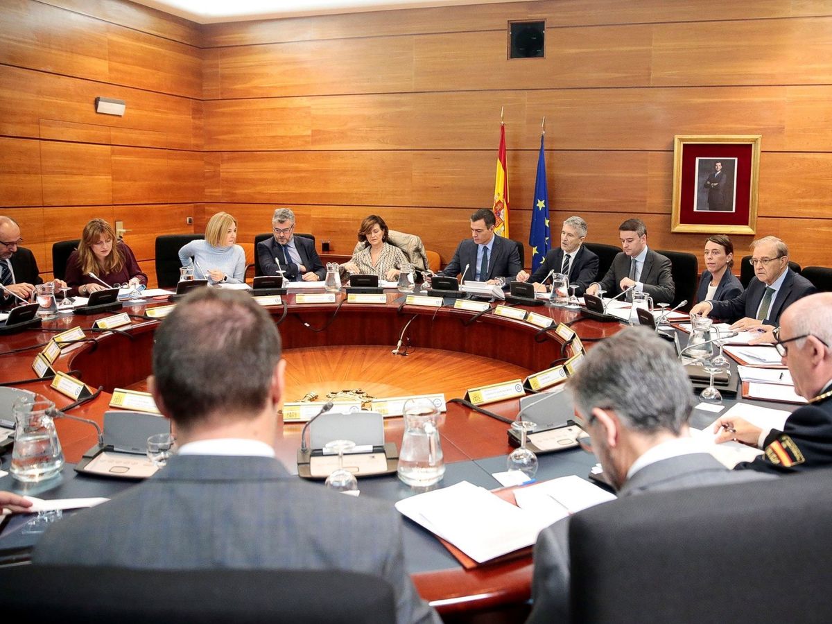 Foto: Reunión de este sábado del Comité de seguimiento de la situación en Cataluña. (EFE)